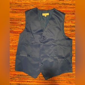 Vesuvio Napoli bright blue polyester men’s vest size extra small